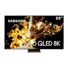 Smart TV 55 Neo QLED 8K Samsung 55QN700B Mini LED, Processador com IA, Som em Movimento Virtual, Tela sem limites, Ultrafina, Única Conexão - Preta