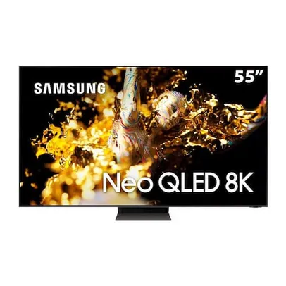 Smart TV 55 Neo QLED 8K Samsung 55QN700B Mini LED, Processador com IA, Som em Movimento Virtual, Tela sem limites, Ultrafina, Única Conexão - Preta