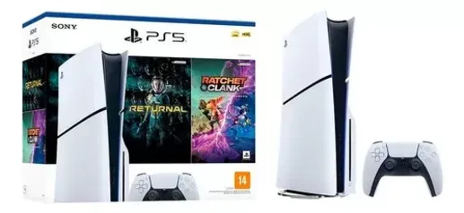 Playstation 5 Slim + Returnal + Ratchet E Clank + Controle Midia Fisica