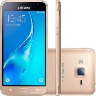 [Sou Barato] Smartphone Samsung Galaxy J3 Duos Desbloqueado Oi Câmera 8MP 4G/Wi-Fi Android Dourado por R$ 600