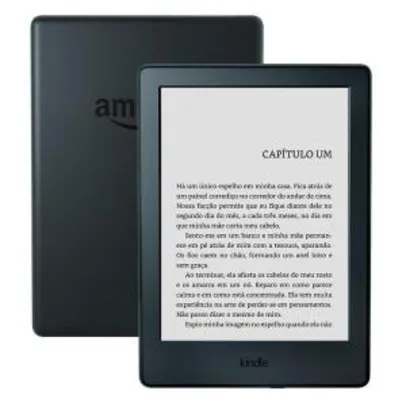 Kindle Preto com Wi-Fi, 4GB, Tela 6” de Alta Definição Sensível ao Toque e Bateria de Longa Duração (8ª Geração) | R$ 299