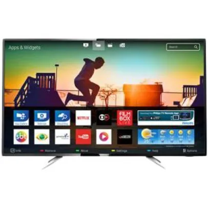 Smart TV LED 55" Philips 55PUG6102/78 UHD 4K com Conversor Digital 4 HDMI 2 USB Wi-Fi 60Hz - R$ 2430