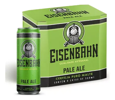 Pack Cerveja Pale Ale Puro Malte Eisenbahn Lata350ml  6 Unid