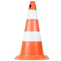 Cone sinalizador 50cm Branco E Laranja - VONDER-CONE50CMB/E