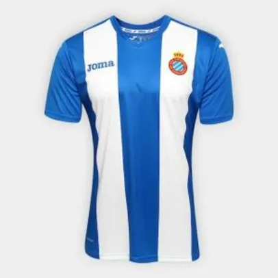 Camisa Espanyol Home 15/16 s/nº Torcedor Joma Masculina - Azul e Branco