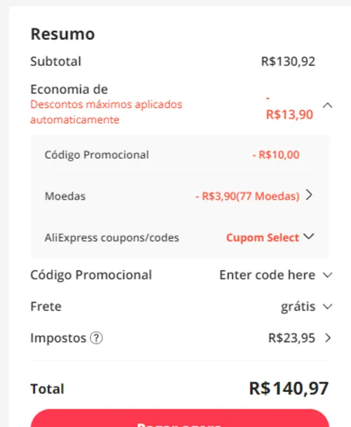 Imagem na descrição da promoção