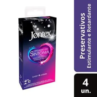 Preservativo Jontex Orgasmo em Sintonia Estimulante para Ela e Retardante para Ele, Jontex, 2, pacote de 2 - R$6