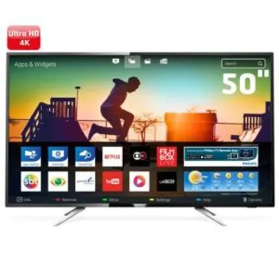 Smart TV LED 50" UHD 4K Philips 50PUG6102 com Micro Dimming, por R$ 2159