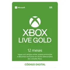 [AME R$ 159] Assinatura Xbox Live Gold: 12 Meses