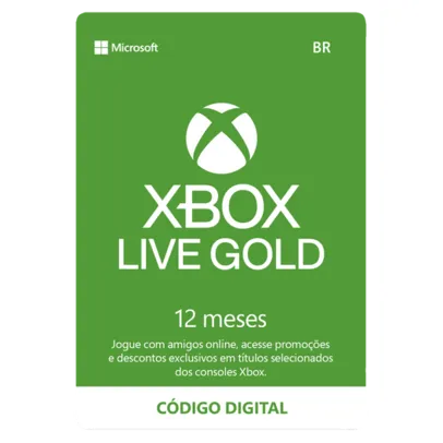 [AME R$ 159] Assinatura Xbox Live Gold: 12 Meses