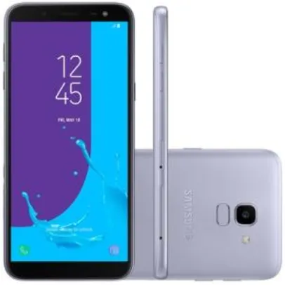 Smartphone Samsung Galaxy J6 SM-J600GT, Octa Core, Android 8.0,Tela 5.6, 32GB, 13MP, TV Digital HD, Dual Chip, Desbl - Prata - R$ 689,90