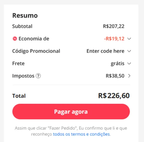 Imagem na descrição da promoção