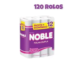 Kit com 10 Papel Higiênico Folha Dupla Noble 12 Rolos 20 metros - 120 rolos 