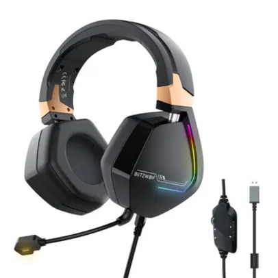 Headset Gamer BlitzWolf® BW-GH2 7.1 Surround com RGB