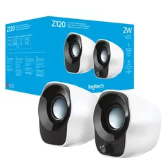 Caixa de som Multimidia Logitech Z120 com Sistema 2.0 e conexão 3,5mm - Branco CX 1 UN