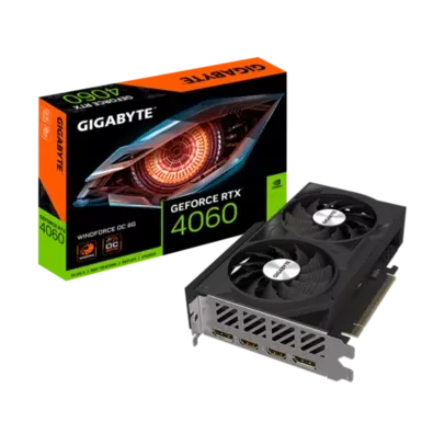 Placa de Vídeo Gigabyte NVIDIA GeForce RTX 4060 WINDFORCE OC, 8GB,GDDR6, DLSS, Ray Tracing