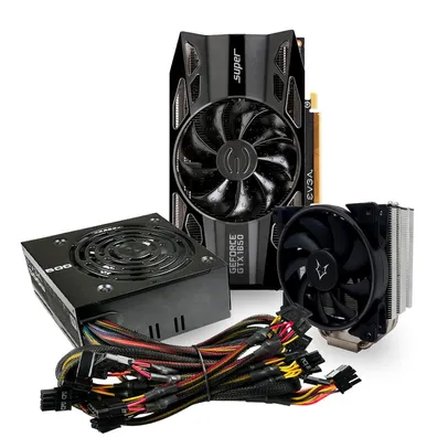 Kit Placa de Vídeo EVGA NVIDIA GeForce GTX 1650 Super XC + Fonte EVGA 500W 80 Plus White + Cooler | R$3500