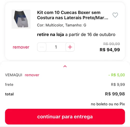 Imagem na descrição da promoção