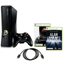 Console Microsoft Xbox 360 Slim c/ 250GB de Memória + Controle s/ Fio 