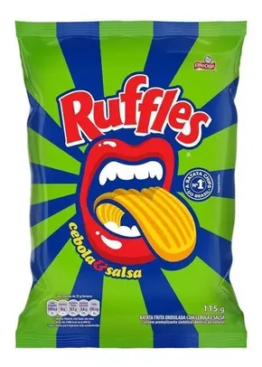 Batata Ruffles Frita Ondulada Cebola Salsa 115g Elma Chips