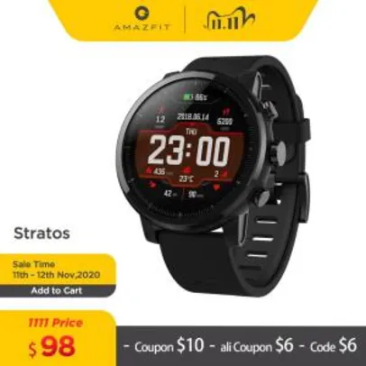 Smartwatch Xiaomi Amazfit Stratos | R$485