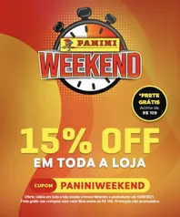 15% em toda loja da Panini