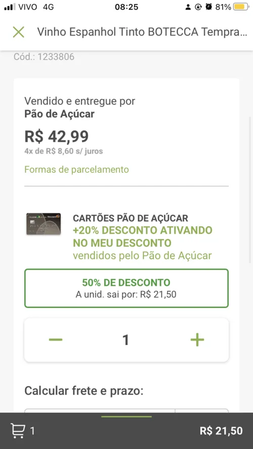 Imagem na descrição da promoção