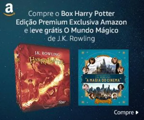 Caixa Harry Potter - Edição Premium Exclusiva + O Mundo Mágico de J.K. Rowling - R$199