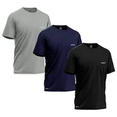 Kit 3 Camisetas Dry-fit Mants Clothing Manga Curta Com Estampa Refletiva