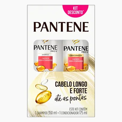 [SELECIONADOS - APP] 4kits de Shampoo 400ml + Condicionador 175ml Pantene Cachos Hidra-Vitaminados | R$48