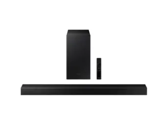 Soundbar Samsung com Subwoofer Sem Fio, 300W RMS, Bluetooth, 2.1 Canais, Preto - HW-A455 - Soundbar  - Magazine Luiza