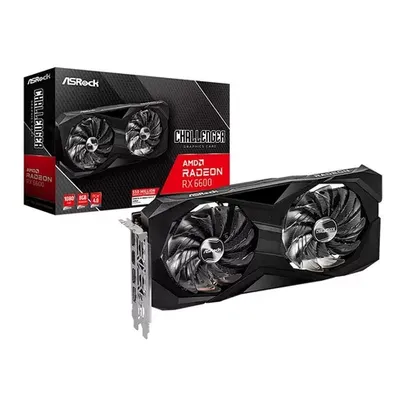 PLACA DE VIDEO ASROCK RADEON RX 6600 CHALLENGER D, 8GB, GDDR6, 128-BIT, 90-GA2RZZ-00UANF