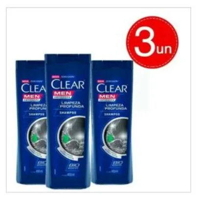 Shampoo Clear Anticaspa Limpeza Profunda 400ml Leve 3 Pague 2
