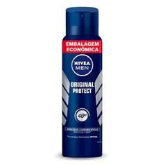 [+Por-R$9,81] NIVEA MEN Desodorante Antitranspirante Aerossol Original Protect 200ml