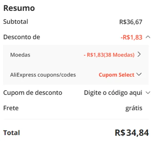 Imagem na descrição da promoção