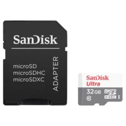Cartão De Memória 32Gb Sandisk™ Ultra® Classe 10 Para Smartphone

- R$ 49,90