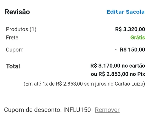 Imagem na descrição da promoção