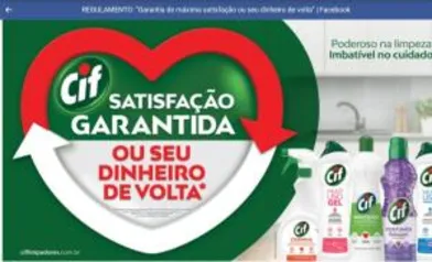 Receba R$60 de volta em caso de insatisfação com produtos CIF