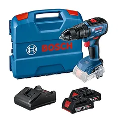 Bosch Parafusadeira Furadeira Impacto GSB 18V-50 18V Brushless Com 2 Baterias 1 Carregador E Maleta