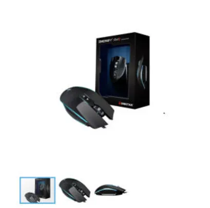 Mouse Gamer Biostar Racing AM3, 5000 DPI, 7 Botões, Black