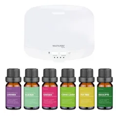 [AME R$134] Difusor de Aromas Color Air e Kit Com 6 Óleos Essenciais Multilaser  HC217K