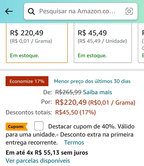 Imagem na descrição da promoção