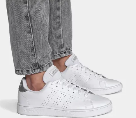 Tênis Adidas Advantage Base "White and Graphite" (Tam 38 ao 40)