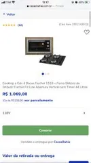 Cooktop 4 Bocas Fischer 1519 + Forno de Embutir Fischer Fit Line | R$1.069