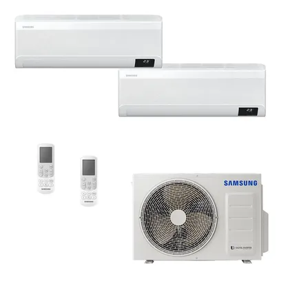 Foto do produto Ar Condicionado Multi-Split Samsung Wind Free Inverter 18.000 Btu (1x 9.000 e 1x 18.000) Quente/Frio 220V