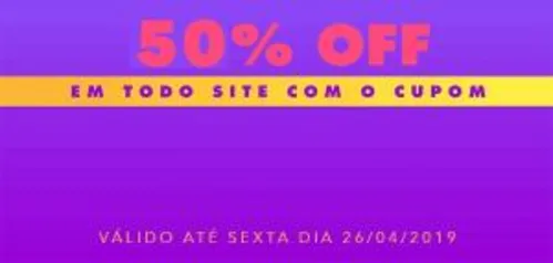 50% em camisetas Vandal