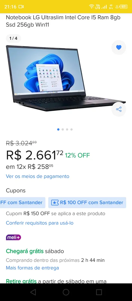 Imagem na descrição da promoção