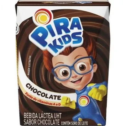 [C.OURO+LEVE 10 PAGUE 8] Bebida Láctea Piracanjuba Pirakids Chocolate 200 mL l R$ 0,83