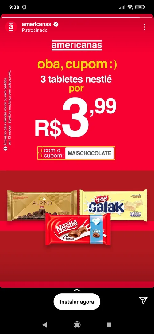 Imagem na descrição da promoção