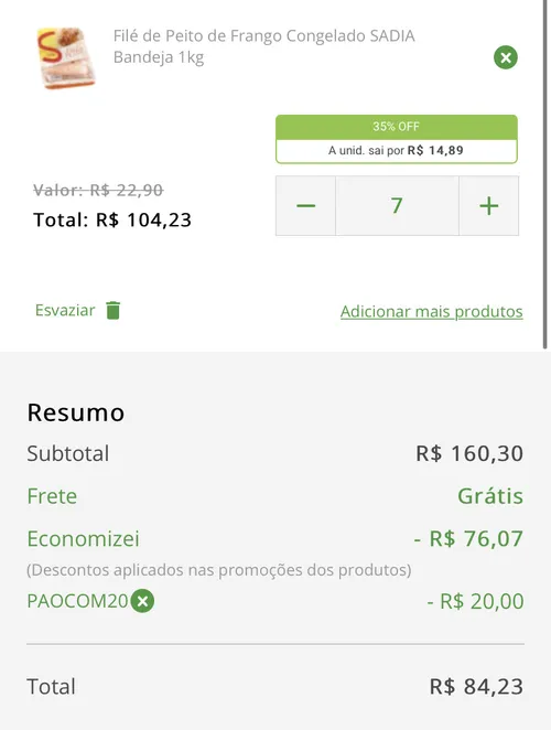 Imagem na descrição da promoção